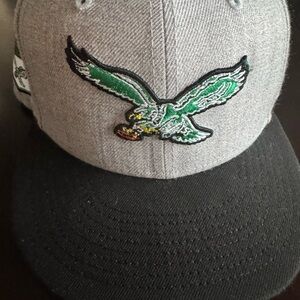 Gray and Black Cap with Eagle Logo